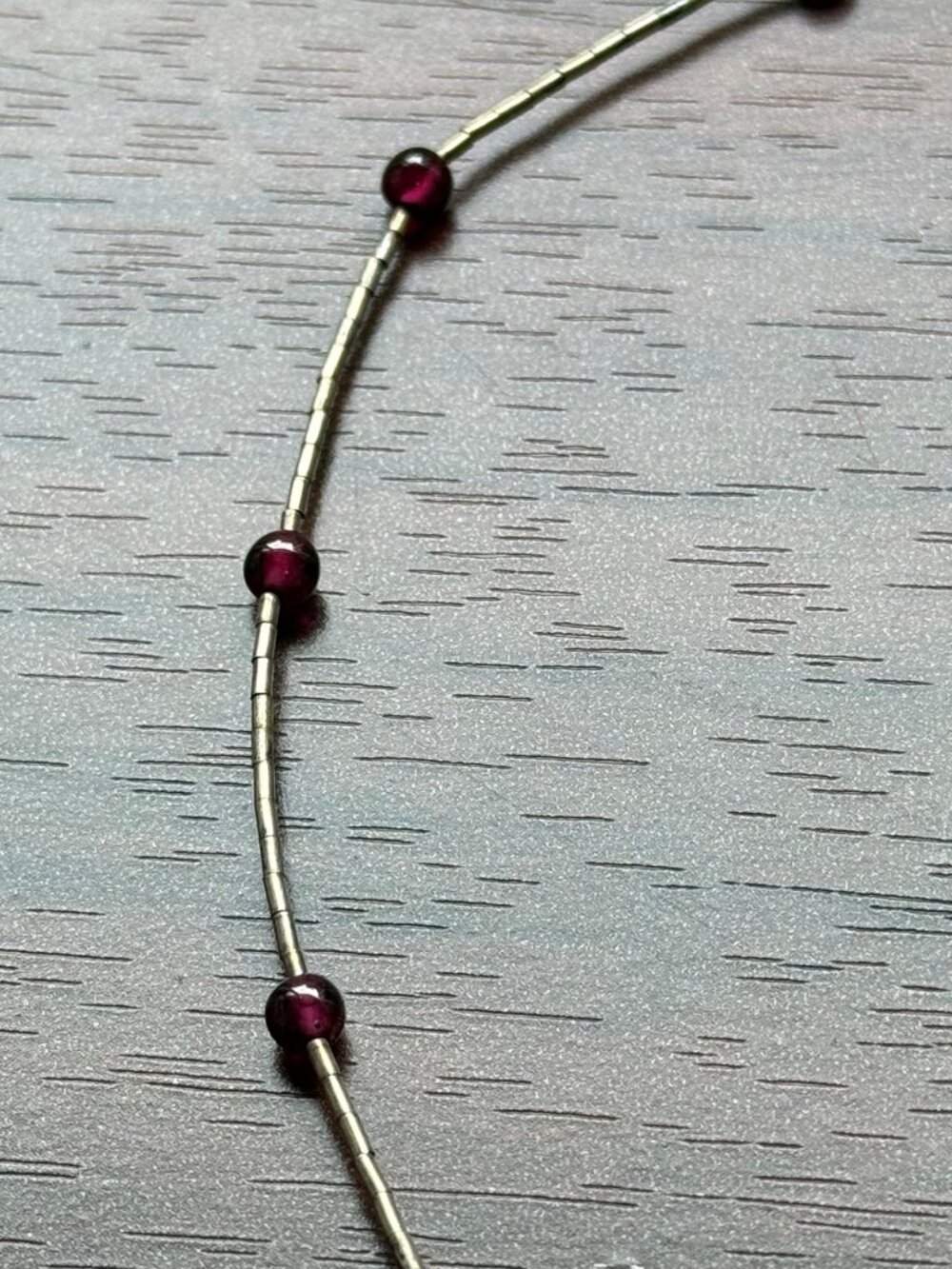 Liquid Sterling Silver and Glass Bead Southwest Necklace - Picture 5 of 5